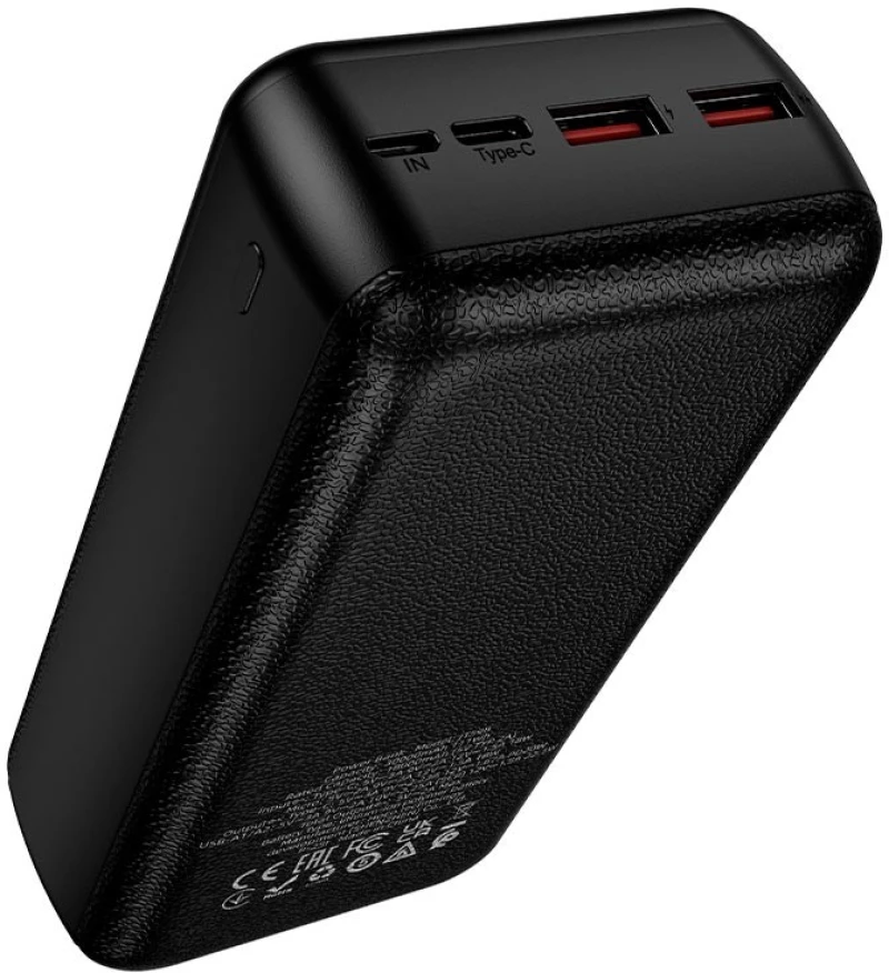 Hoco J159B Power Bank 30.000mAh 22.5W PD20W με 3 Θύρες Εξόδου Μαύρο