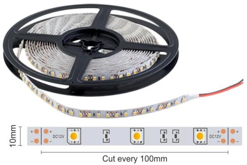 ΤΑΙΝΙΑ LED ΕΣΩΤΕΡΙΚΟΥ ΧΩΡΟΥ 5m 7.2W 2700K 12V Spotlight (5151)