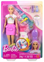 MATTEL BARBIE ΚΟΥΚΛΑ ΠΟΛΥΧΡΩΜΑ ΜΑΛΛΙΑ ΜΕ ΓΚΛΙΤΕΡ JJP07 / JJP06