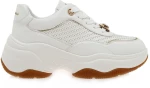 Γυναικείο Sneaker Renato Garini Λευκό με Πλεκτό Σχέδιο