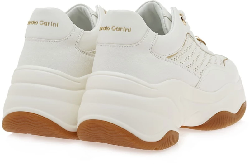Γυναικείο Sneaker Renato Garini Λευκό με Πλεκτό Σχέδιο