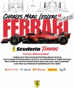 Leclerc x Ferrari Φούτερ με Κουκούλα - BLACK