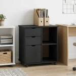 Κινητό Ντουλάπι Γκρι 63,5 x 39 x 65,5 εκ. Στερεό ξύλο πεύκου Γκρι 42028382