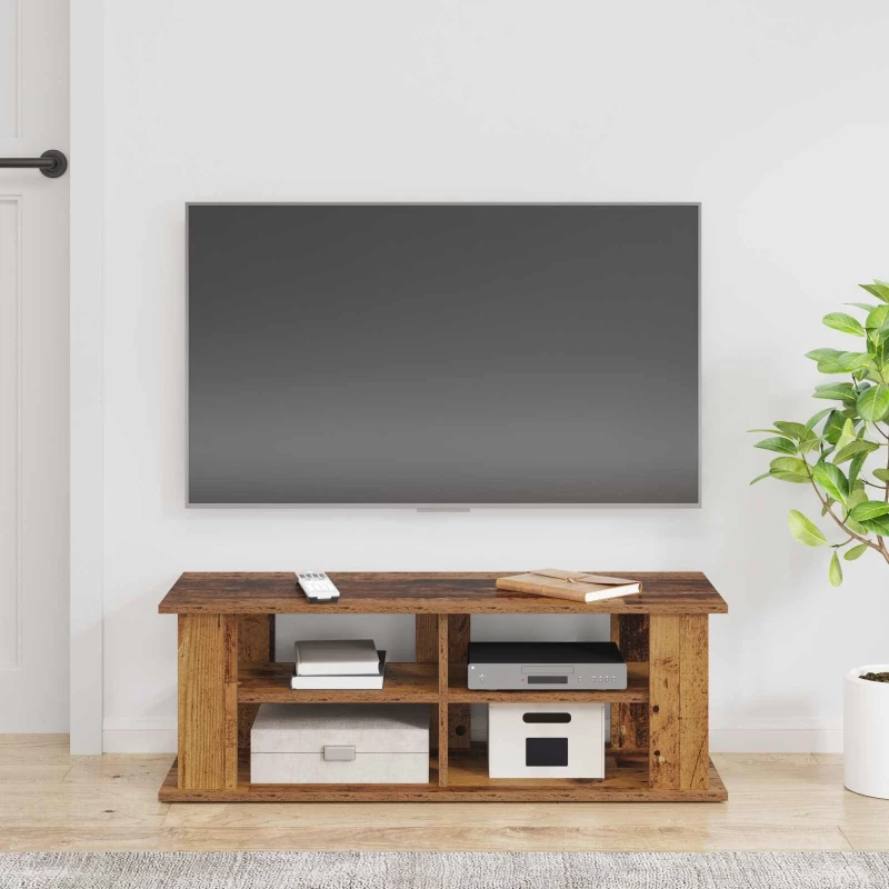 Βάση τηλεόρασης Παλιό ξύλο 96 x 35 x 33,5 εκ Καφέ 8000402