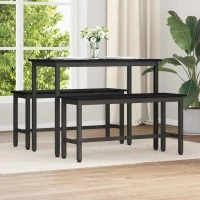 Καθιστικό Σαλονιού 2 pcs Μαύρη Οξυά 100 x 32,5 x 48,5 εκ. Μαύρο 873751