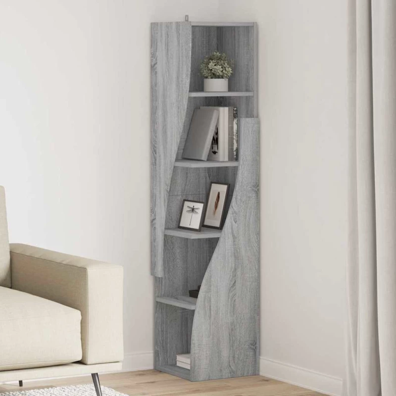 Γωνιακό Ντουλάπι Γκρίζο Σονομα 32x32x140εκ Επεξεργασμένο ξύλο Γκρι 889881