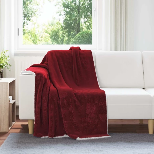 Κουβέρτα Βεραμάν Κόκκινο 130 x 150 cm Μαλλί Κόκκινο 42017001