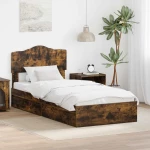 Κρεβάτι Αποθήκης Καπνιστό Δρύς 75 x 190 cm Επεξεργασμένο ξύλο Καφέ 3413149