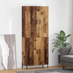Highboard Παλιό Ξύλο 69,5 x 34 x 180 εκ. Επεξεργασμένο ξύλο Καφέ 3415677