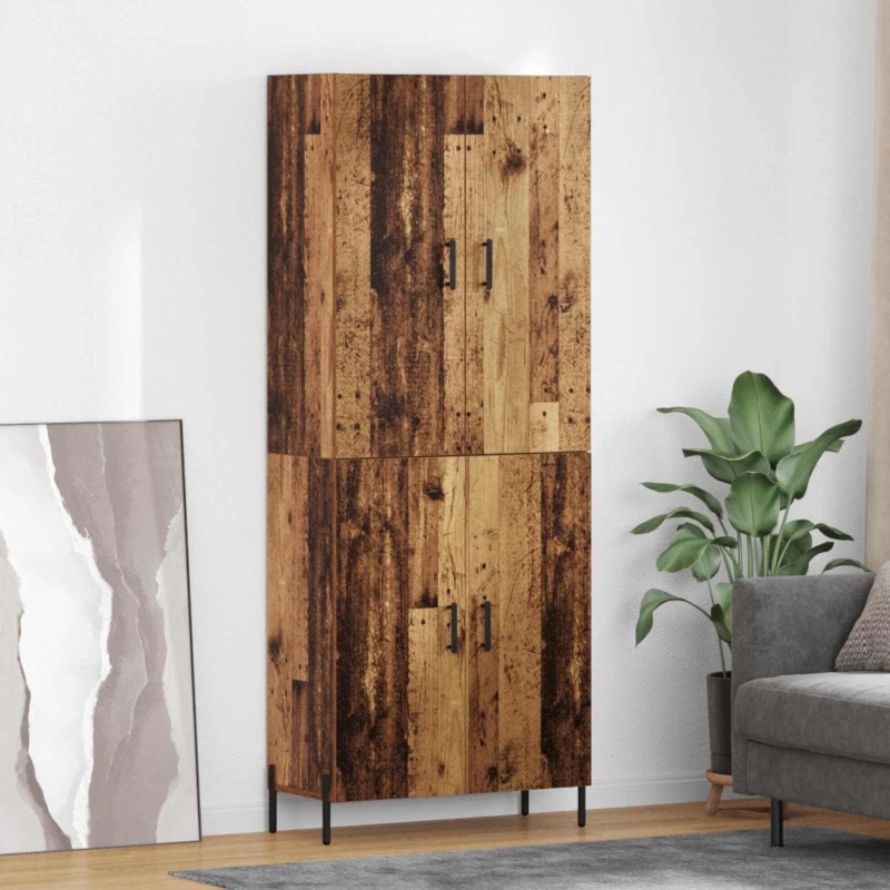 Highboard Παλιό Ξύλο 69,5 x 34 x 180 εκ. Επεξεργασμένο ξύλο Καφέ 3415677