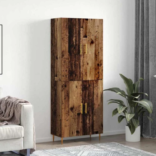 Highboard Παλαιό ξύλο 69.5 x 34 x 180 εκ. Επεξεργασμένο ξύλο Καφέ 3394578
