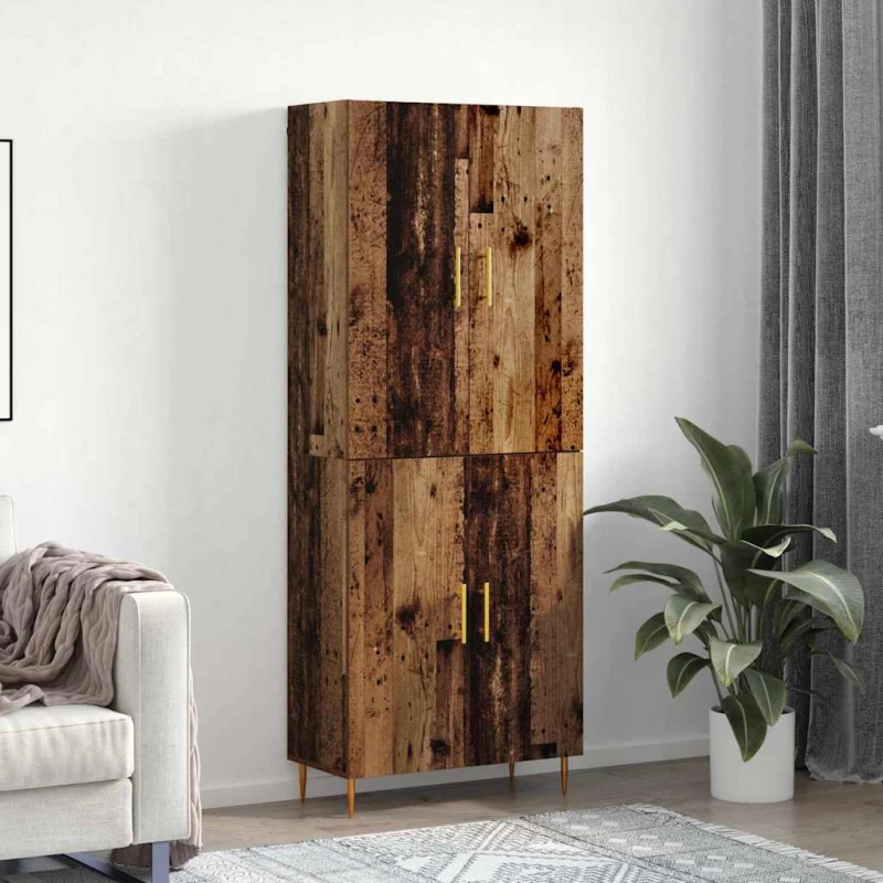 Highboard Παλαιό ξύλο 69.5 x 34 x 180 εκ. Επεξεργασμένο ξύλο Καφέ 3394578