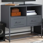 Έπιπλο Τηλεόρασης Ανθρακί 68x39x60,5 εκ. από Χάλυβα Ανθρακί 846550