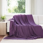 Ριχτάρια 24 pcs Μοβ 240 x 220 cm Μαλλί Μοβ 42017119