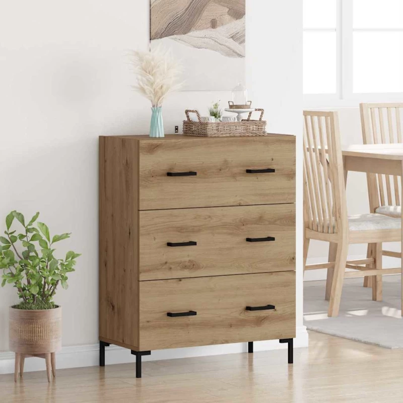 Πλαϊνό γραφείο με συρτάρι Artisan Oak 69,5 x 34 x 90 εκ. Καφέ 881505