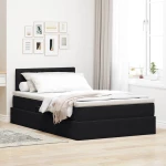 Κρεβάτι Αποθήκης με στρώμα Μαύρο 120 x 200 cm Βελούδο Μαύρο 3370871