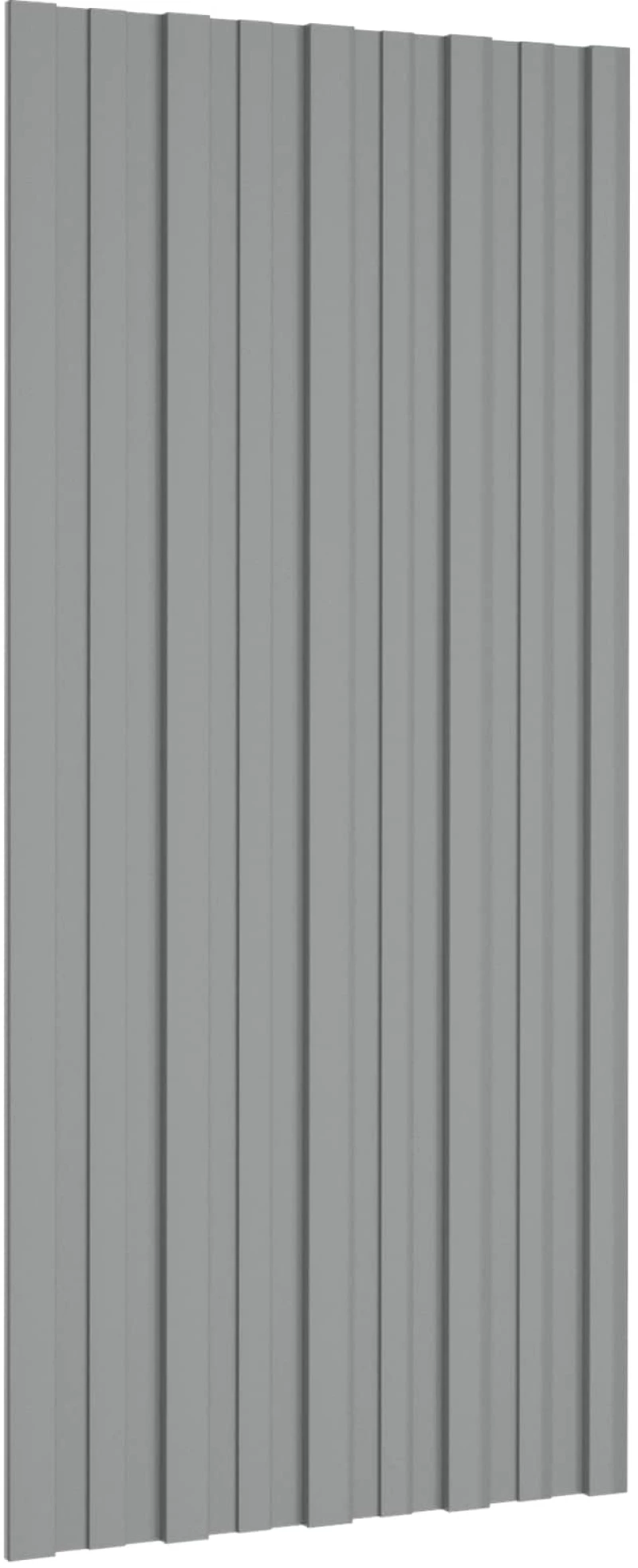 Πάνελ οροφής 12 pcs Γκρι 100 x 45 cm Γαλβανισμένος χάλυβας Γκρι 42047123