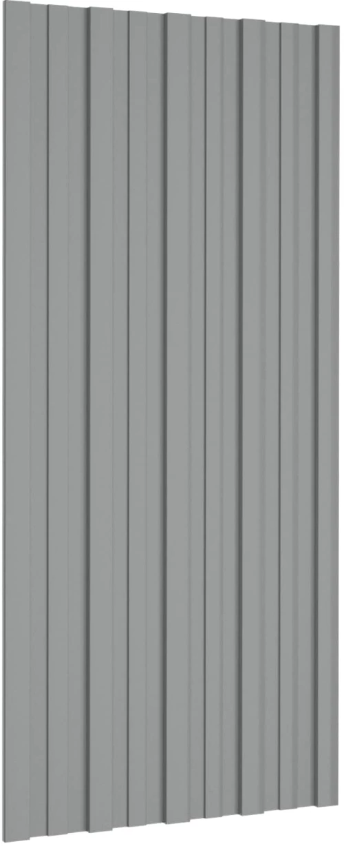 Πάνελ οροφής 12 pcs Γκρι 100 x 45 cm Γαλβανισμένος χάλυβας Γκρι 42047123