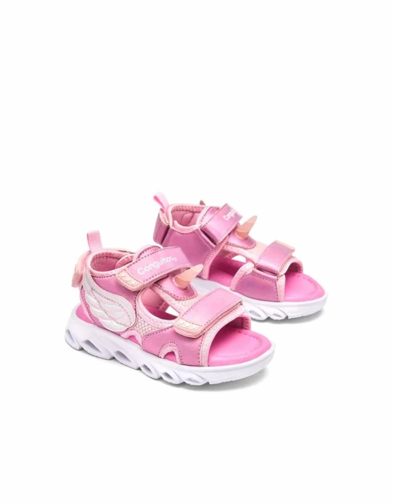 CONGUITOS UNICORN LIGHT UP SPORT SANDAL  COSH260015-ΡΟΖ PINK
