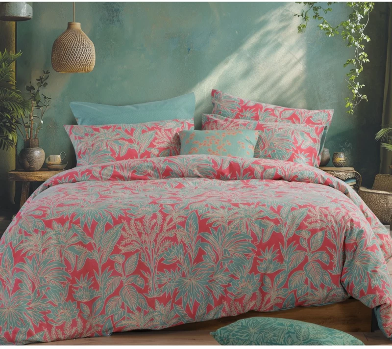 Σετ Σεντόνια Μονά 3 Τεμαχίων Nef-Nef Charisma Green/Coral 170x270