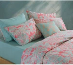 Σετ Σεντόνια Μονά 3 Τεμαχίων Nef-Nef Charisma Green/Coral 170x270