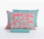 Σετ Σεντόνια Μονά 3 Τεμαχίων Nef-Nef Charisma Green/Coral 170x270