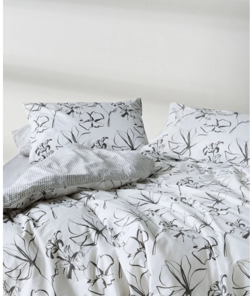 Σετ Σεντόνια King Size 4 Τεμαχίων Kentia Incu White- Black 270x270