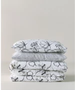 Σετ Σεντόνια King Size 4 Τεμαχίων Kentia Incu White- Black 270x270