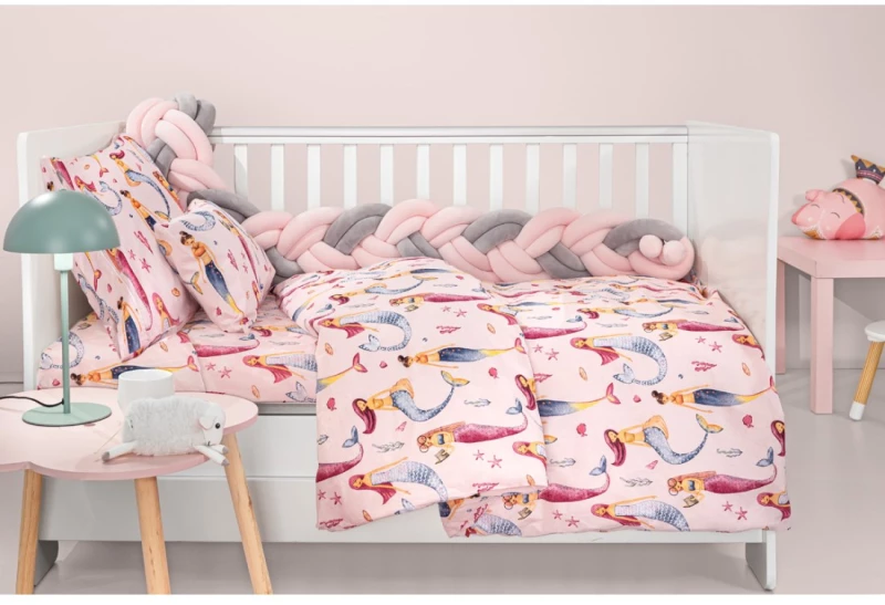 Σετ Σεντόνια Κούνιας Guy Laroche Bebe Merida Pink 115x170