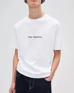 Ανδρική Κοντομάνική Μπλούζα Με Τύπωμα Stay Pawsitive 527269-1-Λευκό