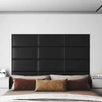 vidaXL Κεφαλάρι Τοίχου 12 pcs Μαύρο 60 x 30 cm ύφασμα
