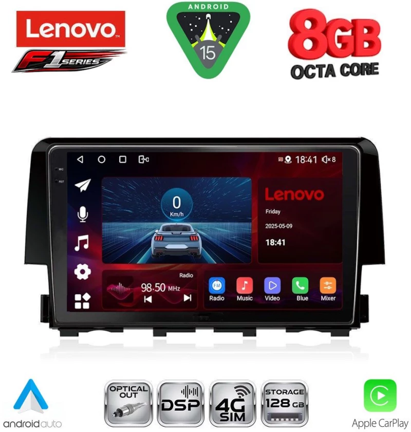 LENOVO SSR 10191_CPA (9inc) MULTIMEDIA TABLET for HONDA CIVIC mod. 2016-2021