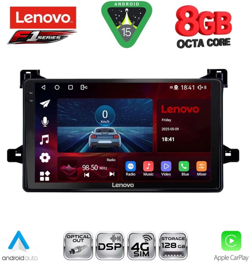 LENOVO SSR 10727_CPA (9inc) MULTIMEDIA TABLET for TOYOTA PRIUS mod. 2016-2020
