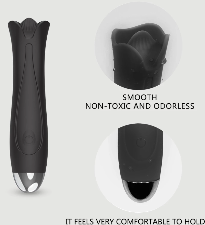Μίνι Δονητής Σιλικόνης My Mini Tongue Silicone Mini Vibrator - Μαύρος