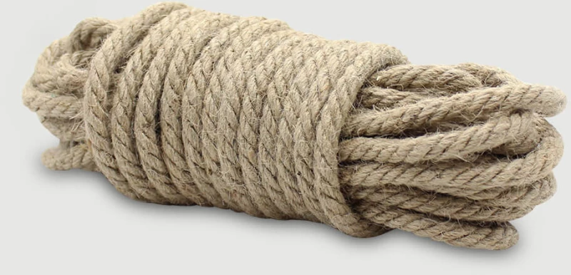 Σχοινί Δεσίματος Με Τραχιά Πλέξη Hemp Bondage Rope With Rough Knitting 10 m - Καφέ
