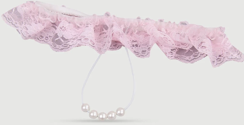 Κιλοτάκι Τύπου String Με Πέρλες & Δαντέλα Pearl & Lace String Panty – Ροζ