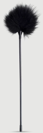 Μακρύ Tickler Με Μαλακά Φτερά & Μαύρη Λαβή Feather Tickler With Soft Feathers & Black Handle - Μαύρο
