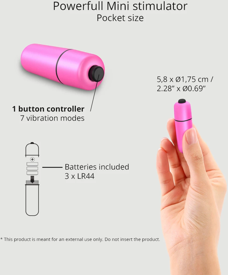 Bullet Δονητής Waouhhh Mini Bullet Vibrator - Ροζ