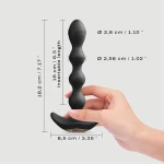 Ασύρματες Πρωκτικές Χάντρες Σιλικόνης Remote Controlled Vibrating Silicone Flexi Balls - Μαύρες