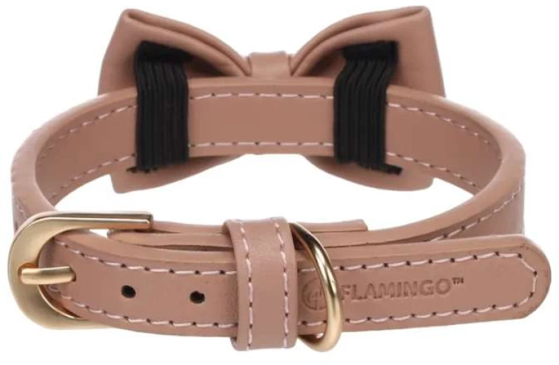 Flamingo Κολάρο Σκύλου Collar with Bow Tie Nela Pink M 20mm x 36-44cm