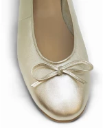 Bigshoes GA2137-06 Δερμάτινη Μπαλαρίνα Χρυσό