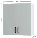 Modest Πάνω Ντουλάπι Γκρι 60x32x72εκ