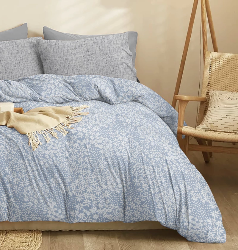 Σεντόνια Σετ Pansy Denim - Μονό Λάστιχο (1x165x260+1x105x200+30+1 μαξ. 50×70)