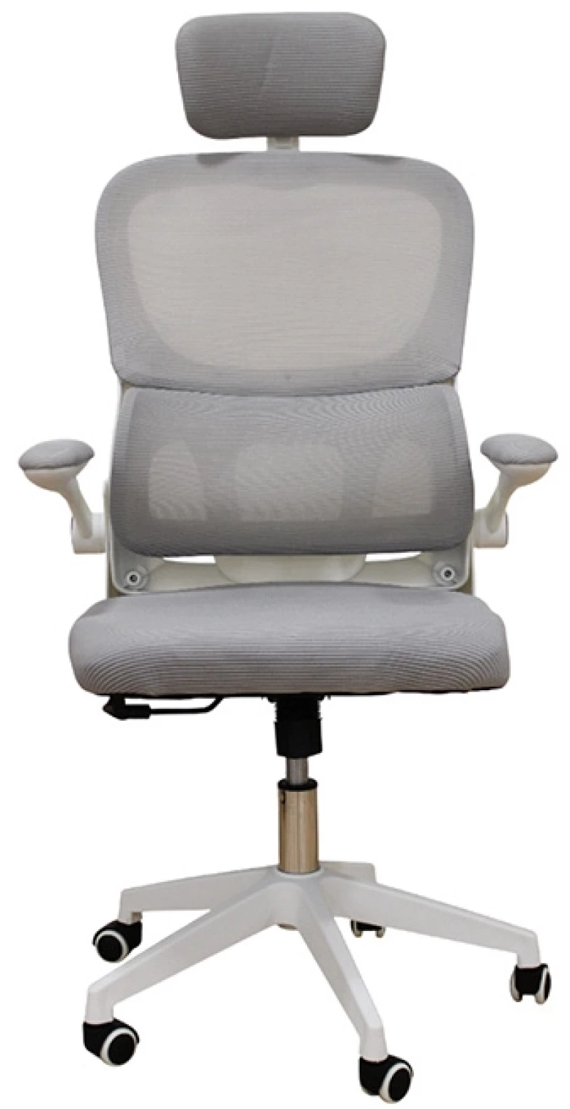 A9935 WHITE/GREY MESH ΠΟΛΥΘΡΟΝΑ ΓΡΑΦΕΙΟΥ 62Χ64Χ42-114/52-125εκ.