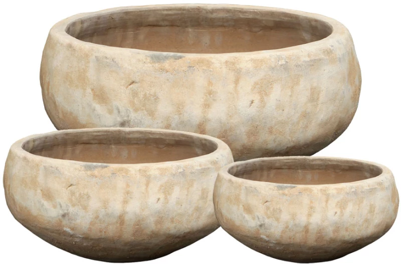 LIBERTA PORTER ΚΑΣΠΩ SET 3ΤΜΧ 40x40x19cm TERRACOTTA ΜΠΕΖ