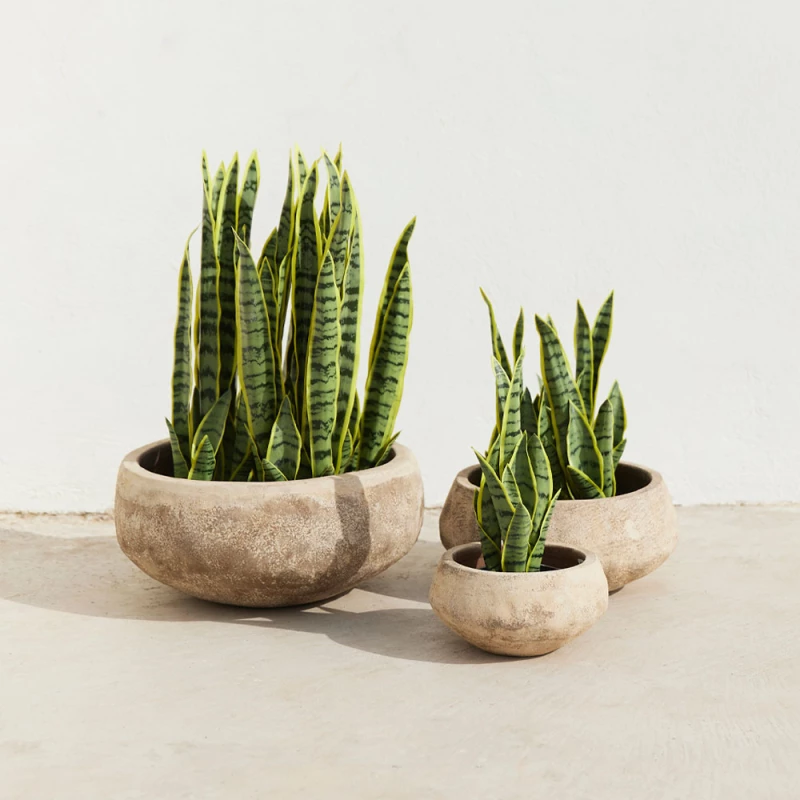 LIBERTA PORTER ΚΑΣΠΩ SET 3ΤΜΧ 40x40x19cm TERRACOTTA ΜΠΕΖ