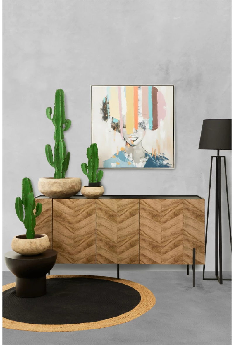 LIBERTA PORTER ΚΑΣΠΩ SET 3ΤΜΧ 40x40x19cm TERRACOTTA ΜΠΕΖ