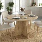 Τραπέζι Tailor Megapap χρώμα sapphire oak Ø120x75,7εκ. | GP042-0371,1