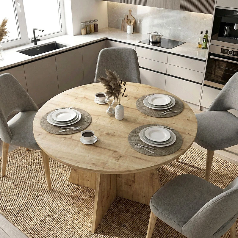 Τραπέζι Tailor Megapap χρώμα sapphire oak Ø120x75,7εκ. | GP042-0371,1