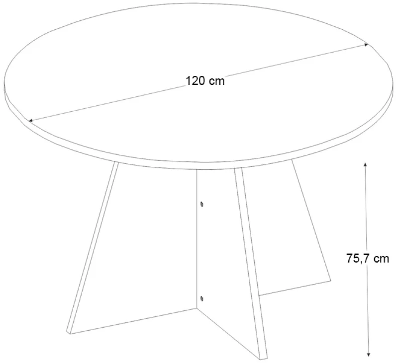 Τραπέζι Tailor Megapap χρώμα sapphire oak Ø120x75,7εκ. | GP042-0371,1